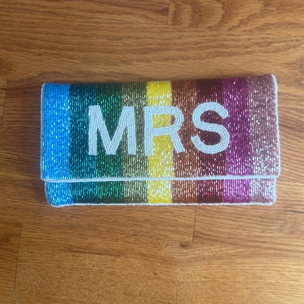 Bridal “MRS” clutch